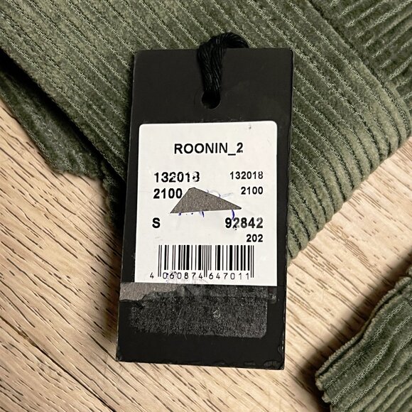 NWT DRYKORN Roonin_2 Corduroy Button Dowm Shirt Jacket Green Size Small 196$ - Picture 2 of 13